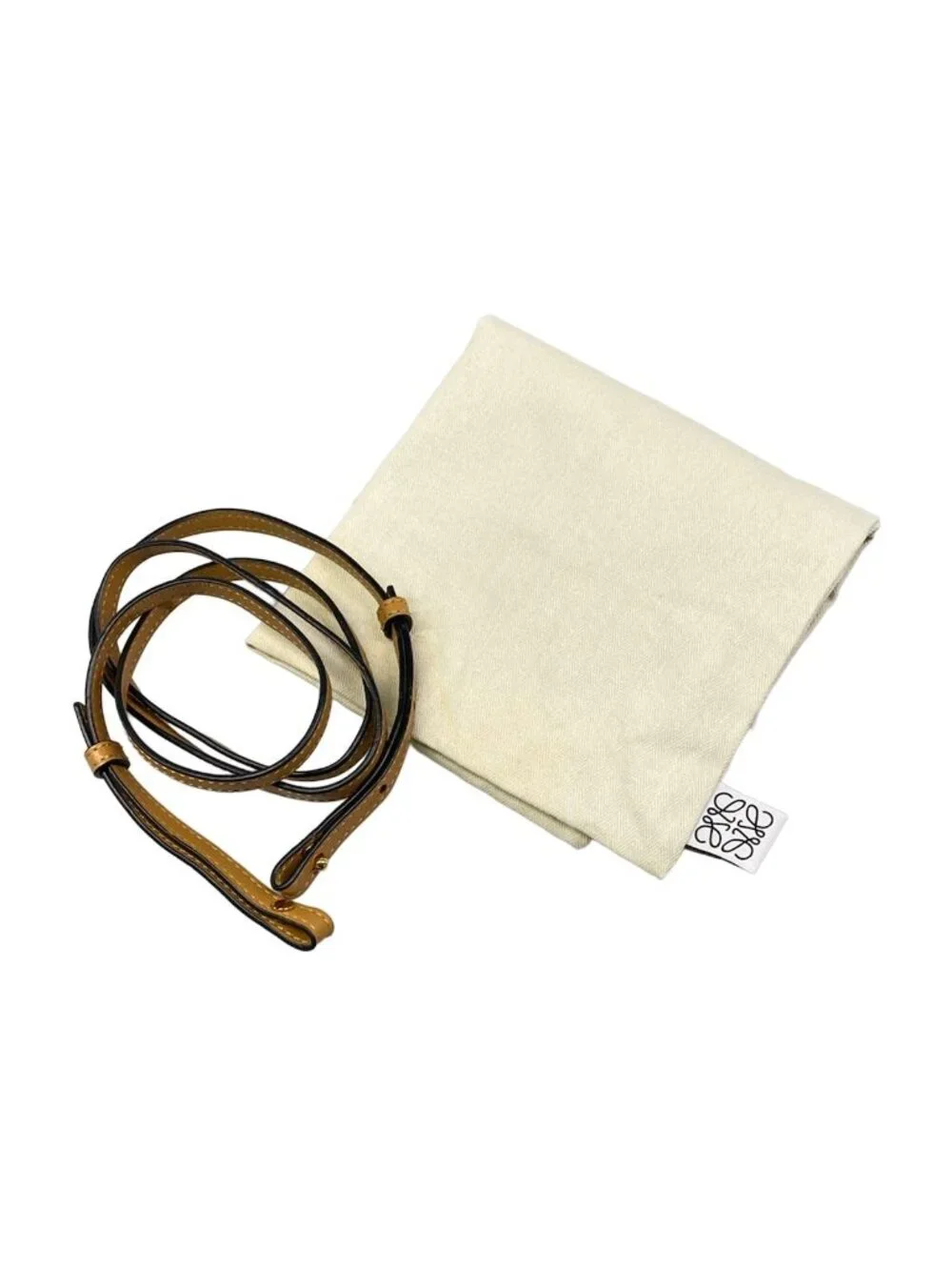 Loewe Clutch Flamenco Mini Light Brown Leather